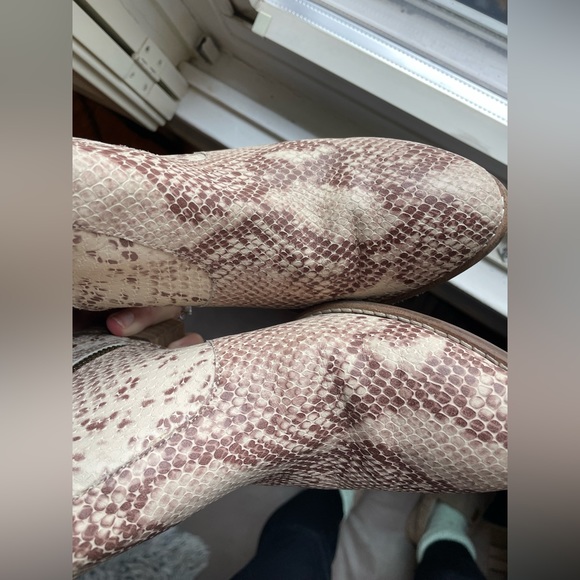 Seychelles beige python print ankle boots SIZE 7.5 - Picture 7 of 7